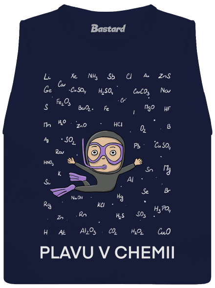 Plavu v chemii dámské tílko volné Navy