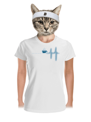 Coffee help dámské sportovní tričko White