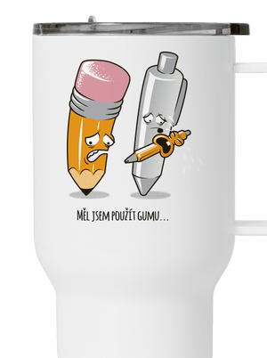 Používej gumu termohrnek White