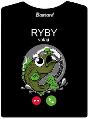 Ryby volají dámské tričko premium Black