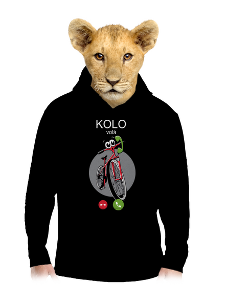 Kolo volá dětská mikina klokanka Black