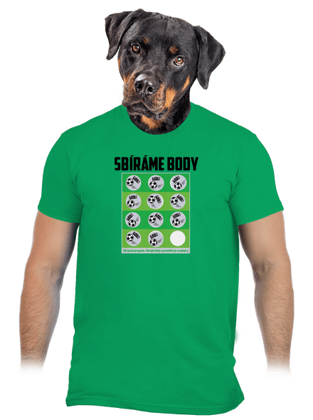 Sbíráme body - fotbal pánské tričko Kelly Green