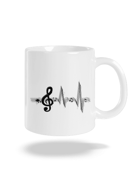 Žiju muzikou klasický hrnek White