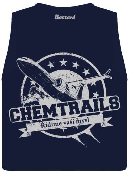 Chemtrails dámské tílko volné Navy