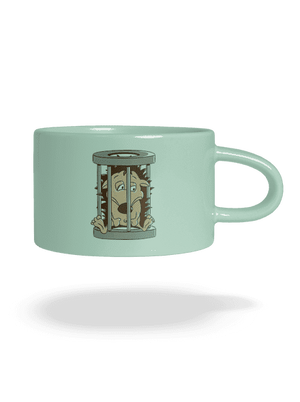 Ježeček v kleci hrnek makronka Mint Macaron