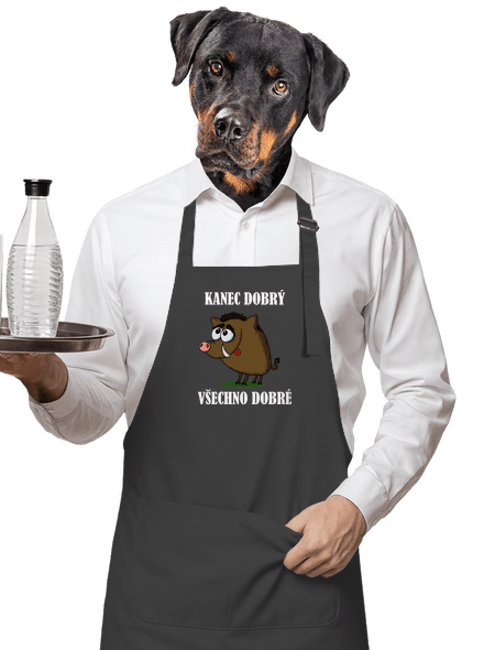 Kanec dobrý zástěra Dark Grey