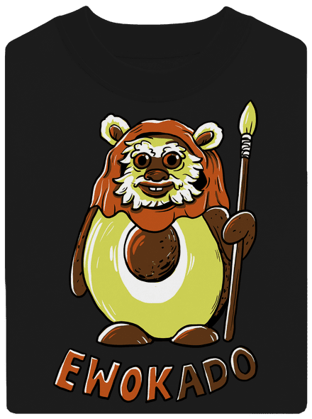 Ewokado unisex mikina bez kapuce Black