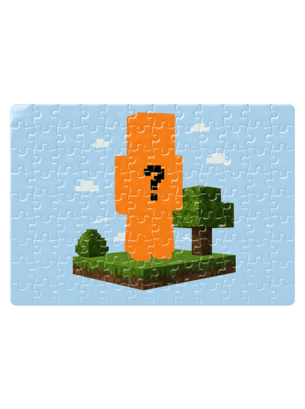 Minecraft z vlastní fotky puzzle White