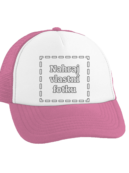 Vlastní potisk kšiltovka truckerka Fluorescent Pink cap