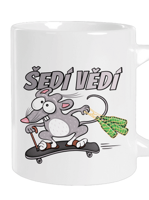 Šedí vědí - myšák velký hrnek White