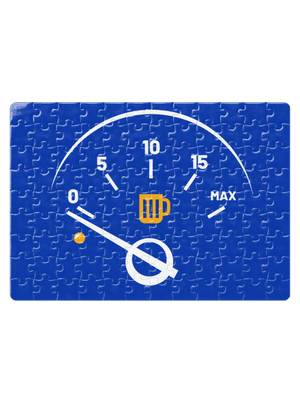 Prázdná nádrž puzzle White