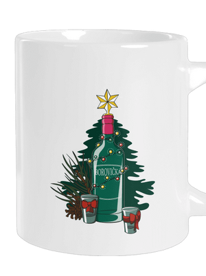 Vánoční borovička velký hrnek White