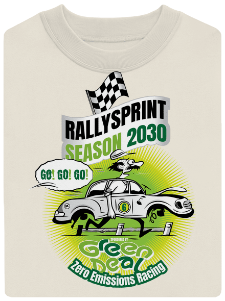 Rallysprint 2030 unisex mikina bez kapuce Off White