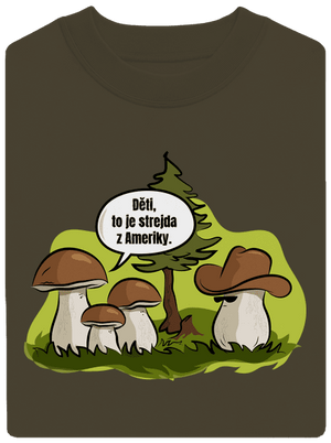 Strejda z Ameriky unisex mikina bez kapuce Urban Khaki