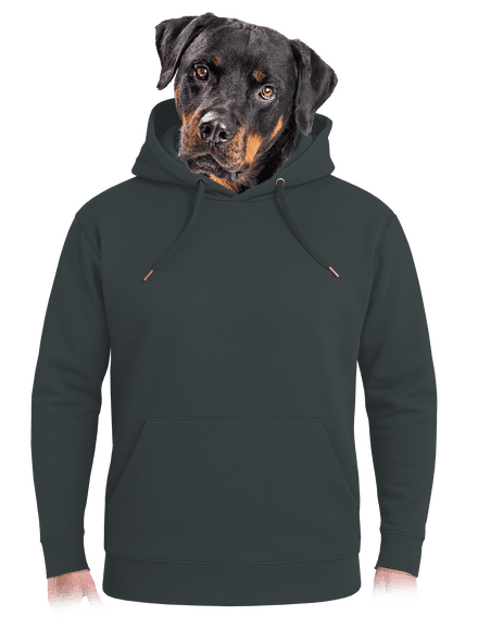 Bez potisku unisex mikina premium Charcoal