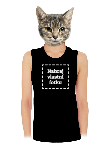 Vlastní potisk dámské tílko volné Black