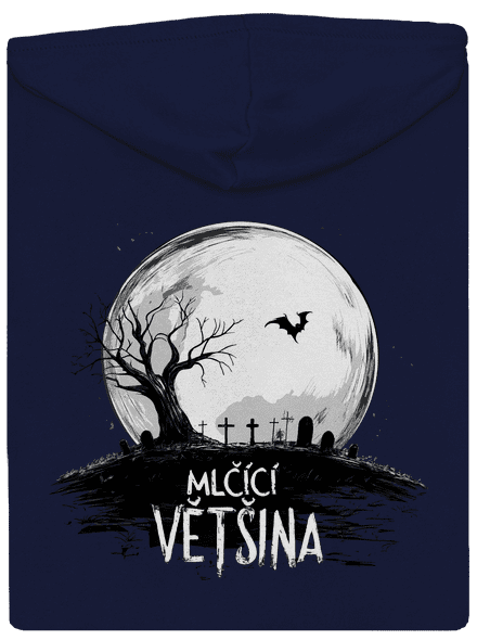 Mlčící většina pánská mikina na zip Navy