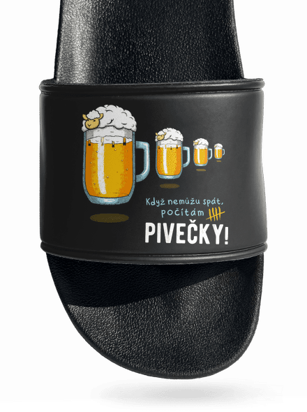 Pivečka pantofle Black