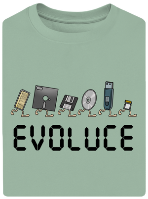 Evoluce úložiště unisex tričko oversized Sage