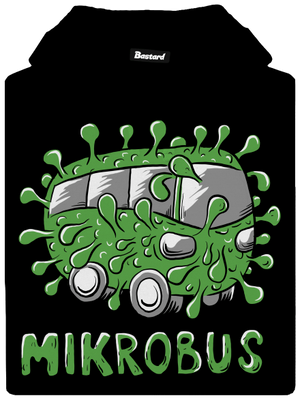 Mikrobus dámská mikina klokanka Black