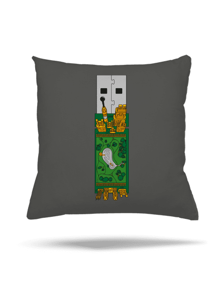 USB city polštář Gray Pol