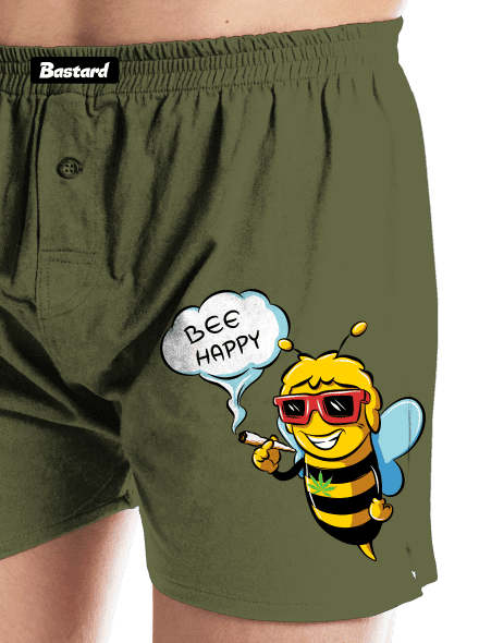 Bee happy pánské trenky Khaki