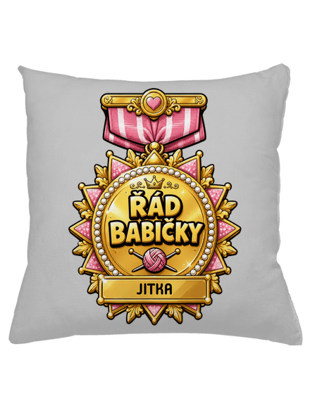 Řád babičky polštář Pacific Grey