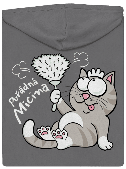 Macek a Micina dámská mikina na zip Steel Gray