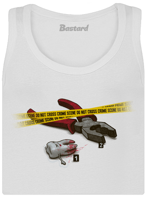 Zoubkovražda dámské tílko klasické White