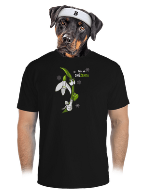 Sněženka a Tulipán pánské sportovní tričko Black