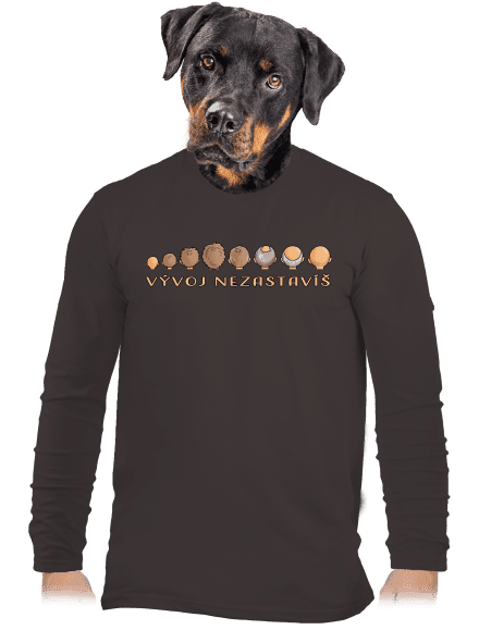 Vývoj nezastavíš pánské dlouhý rukáv Bear Brown