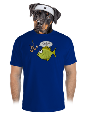 Ryba a žížala pánské sportovní tričko Royal Blue Mal