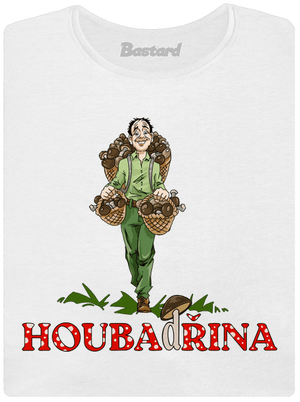 Houbadřina dámské tričko s lemem White