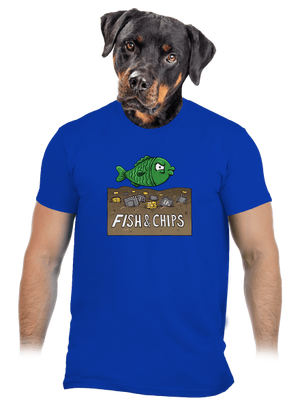Fish and IT chips pánské tričko Royal Blue