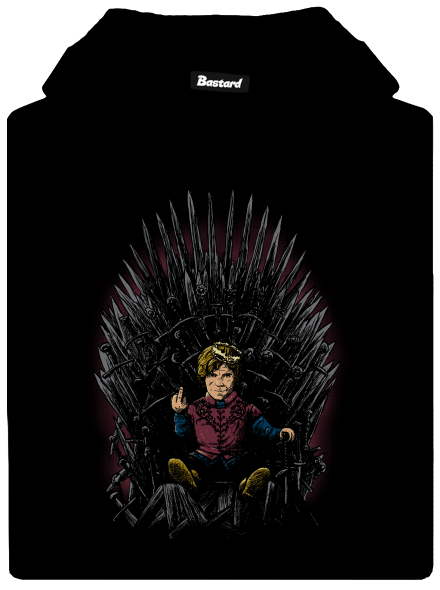 Tyrion na trůnu pánská mikina klokanka Black