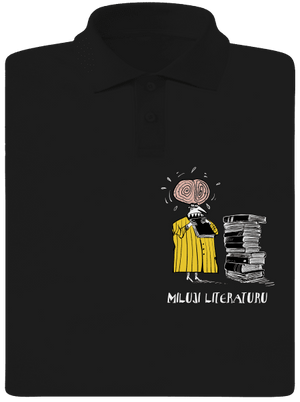 Miluji literaturu pánská polokošile Black