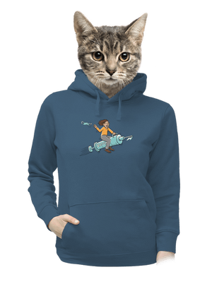 Osvobození dámská mikina klokanka Denim