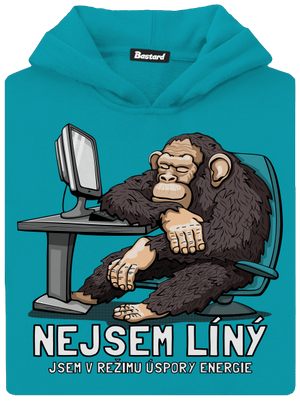 Nejsem líný dětská mikina klokanka Hawaiian Blue