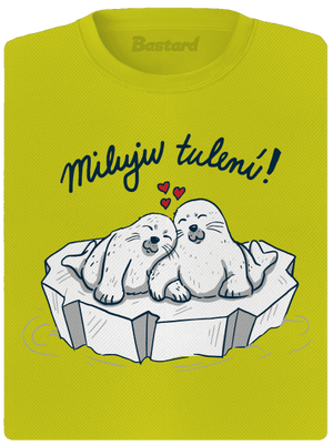 Miluju tulení dámské sportovní tričko Neon Yellow