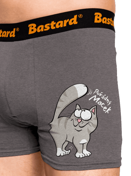 Macek a Micina boxerky Gray Melange