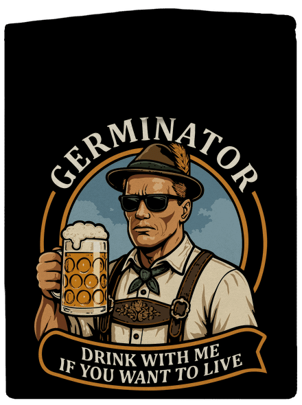 Germinator pánská mikina na zip Black