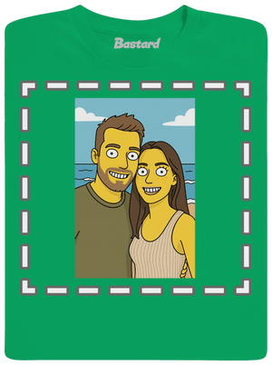 Simpsonovi z vlastní fotky dětské tričko Kelly Green