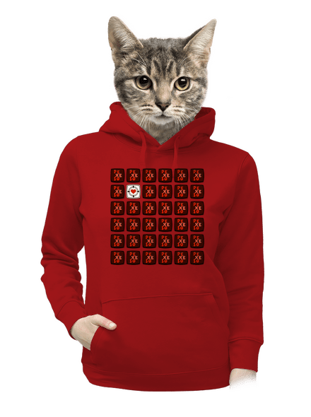 Pexeso dámská mikina klokanka Red Mal