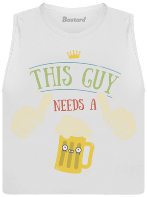 Tenhle týpek potřebuje pivo dámské tílko volné White