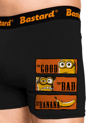 Hodný zlý a banán boxerky Black