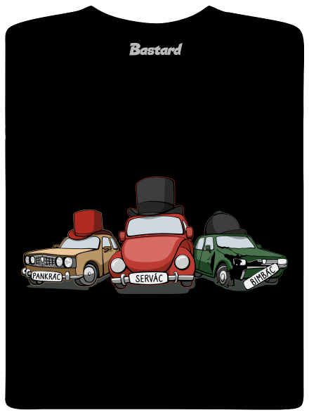 Tři veteráni pánské tričko Black