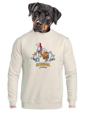 Rodina je základ unisex mikina bez kapuce Off White