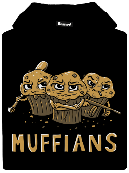 Muffians pánská mikina klokanka Black