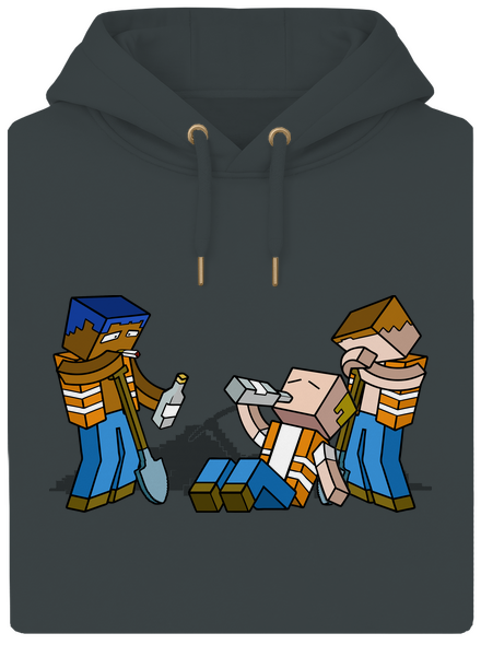 Real Minecraft unisex mikina premium Charcoal