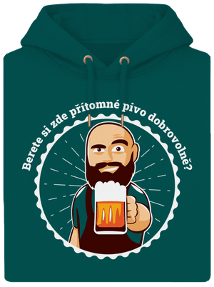 Pivo dobrovolně unisex mikina premium Emerald Green